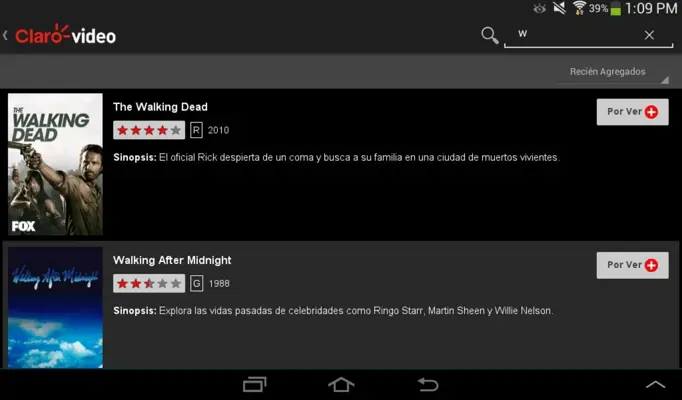 Clarovideo android App screenshot 5